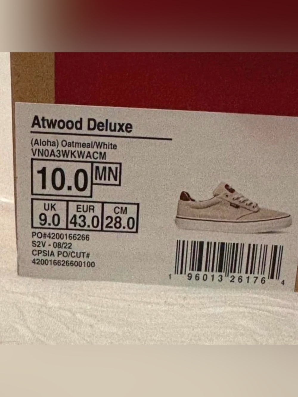 Vans Atwood Deluxe Oatmeal/White Men’s Sneaker